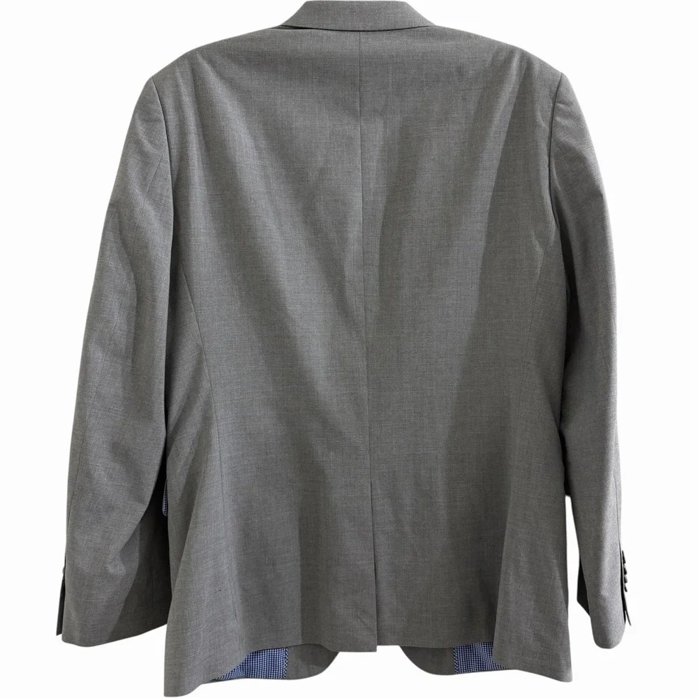 Banana Republic‎ Tailored Fit Blazer 42R Gray Sport Coat Gingham Lined